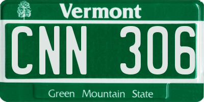 VT license plate CNN306