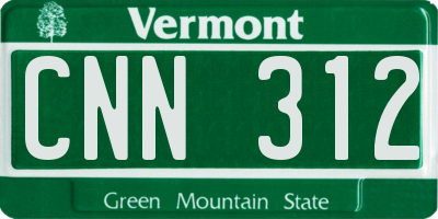 VT license plate CNN312