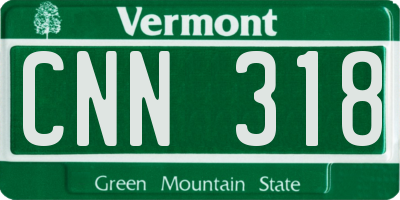 VT license plate CNN318