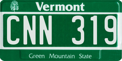 VT license plate CNN319