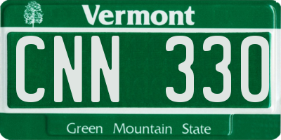VT license plate CNN330