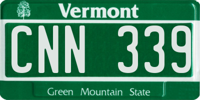 VT license plate CNN339