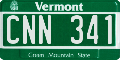 VT license plate CNN341