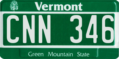 VT license plate CNN346
