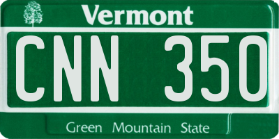 VT license plate CNN350
