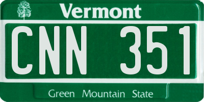 VT license plate CNN351