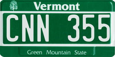 VT license plate CNN355