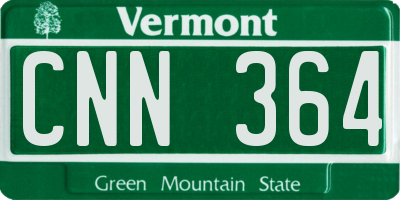 VT license plate CNN364