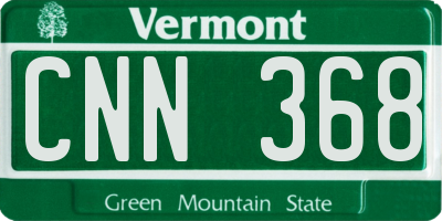 VT license plate CNN368