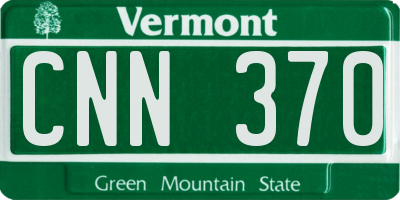 VT license plate CNN370