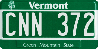 VT license plate CNN372