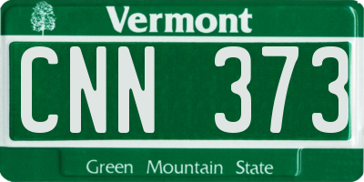 VT license plate CNN373