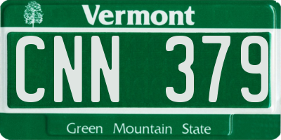 VT license plate CNN379
