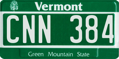 VT license plate CNN384