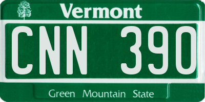 VT license plate CNN390