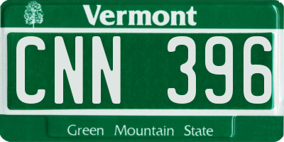 VT license plate CNN396