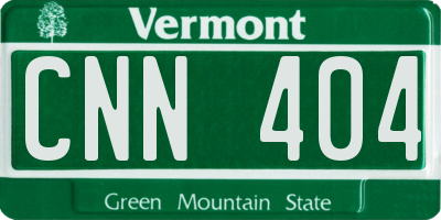 VT license plate CNN404