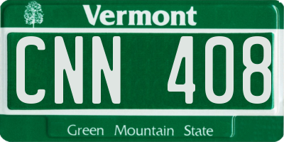 VT license plate CNN408