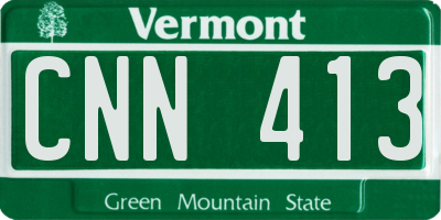 VT license plate CNN413