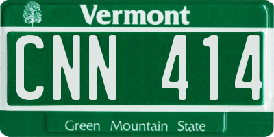 VT license plate CNN414