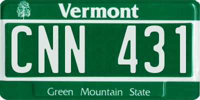VT license plate CNN431