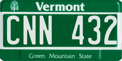 VT license plate CNN432