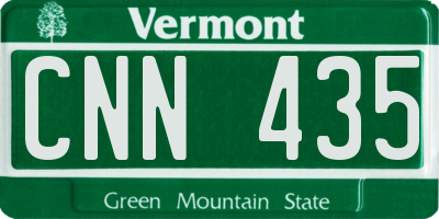 VT license plate CNN435