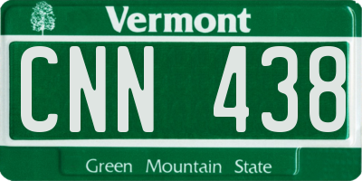 VT license plate CNN438