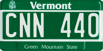 VT license plate CNN440