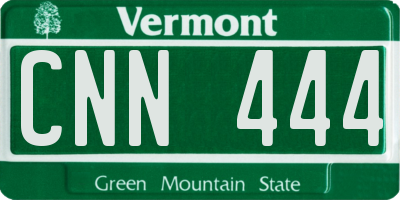 VT license plate CNN444