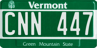 VT license plate CNN447