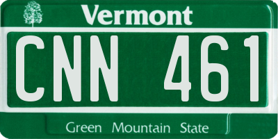 VT license plate CNN461
