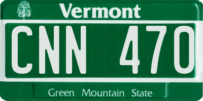 VT license plate CNN470