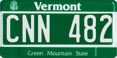 VT license plate CNN482