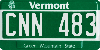 VT license plate CNN483