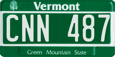 VT license plate CNN487
