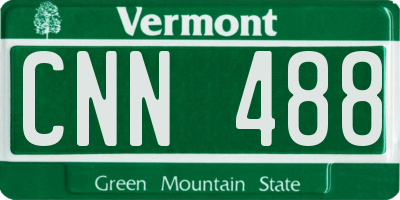 VT license plate CNN488
