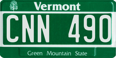 VT license plate CNN490
