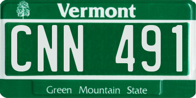 VT license plate CNN491