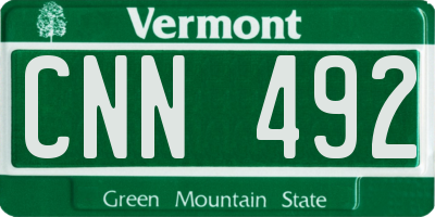 VT license plate CNN492