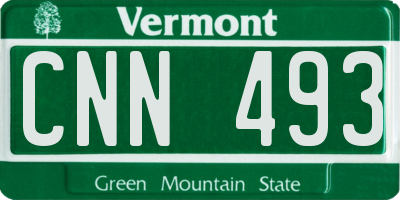 VT license plate CNN493