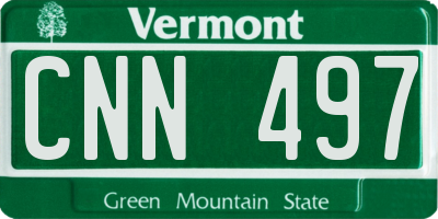 VT license plate CNN497