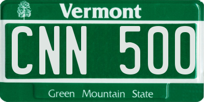 VT license plate CNN500