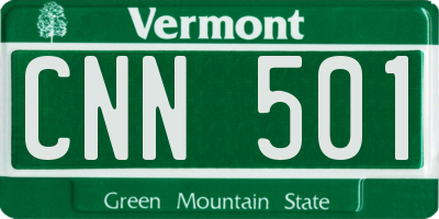 VT license plate CNN501