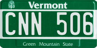 VT license plate CNN506