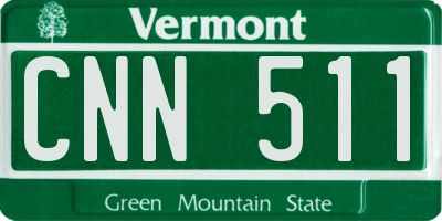 VT license plate CNN511
