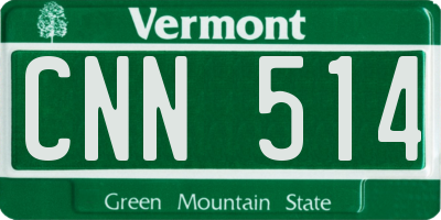 VT license plate CNN514