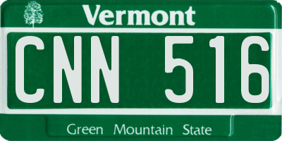 VT license plate CNN516