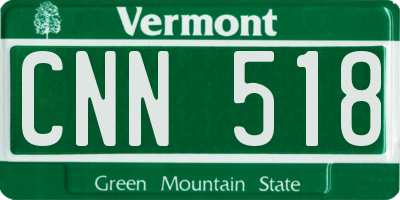 VT license plate CNN518