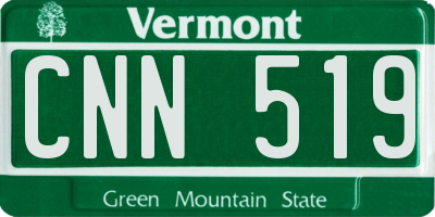 VT license plate CNN519